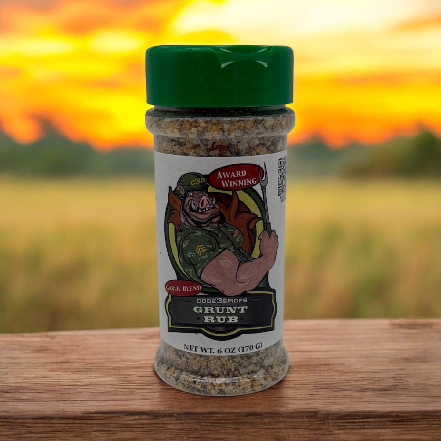 Code 3 Spices - Grunt Rub Garlic Blend 6oz